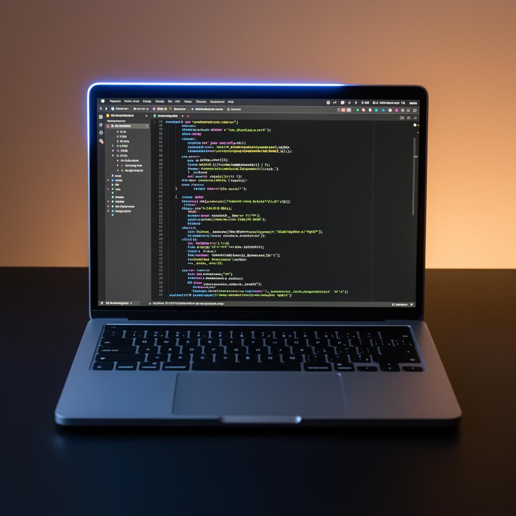 Instructor live-coding on a laptop